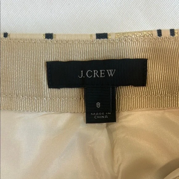 J. Crew Cream and White Mini Pencil Skirt Casual - Picture 2 of 6